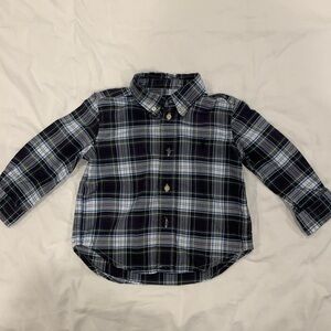 Ralph Lauren Baby Boy Plaid Shirt - 18 Months